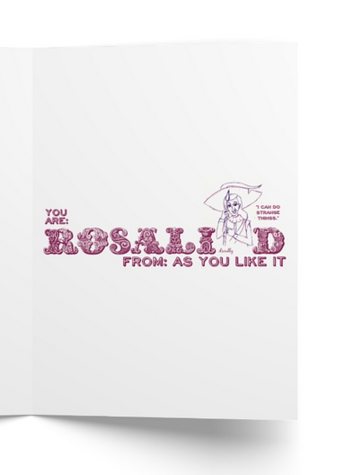 Shakespeare Card_Diva_Rosalind