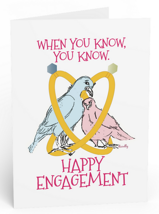 Wedding Greeting Card_Love Birds Engagement