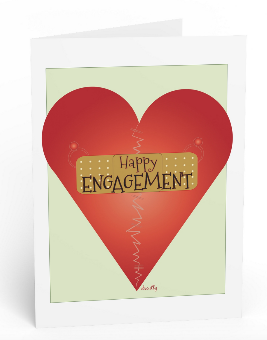 Wedding Greeting Card_Broken Heart Engagement