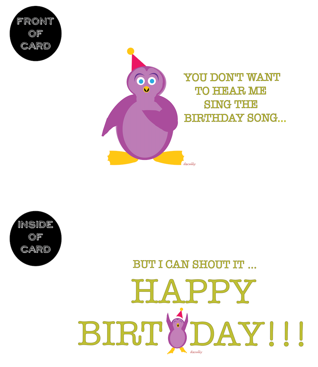 Animal Birthday Card_Penguin