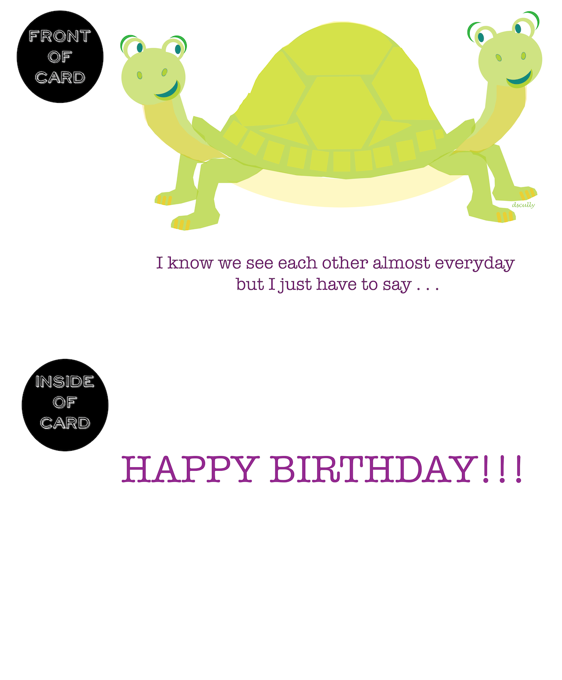 Animal Birthday Card_Turtle