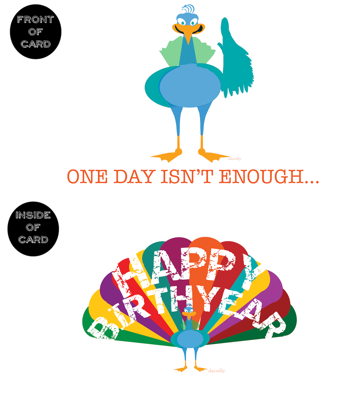 Animal Birthday Card_Peacock