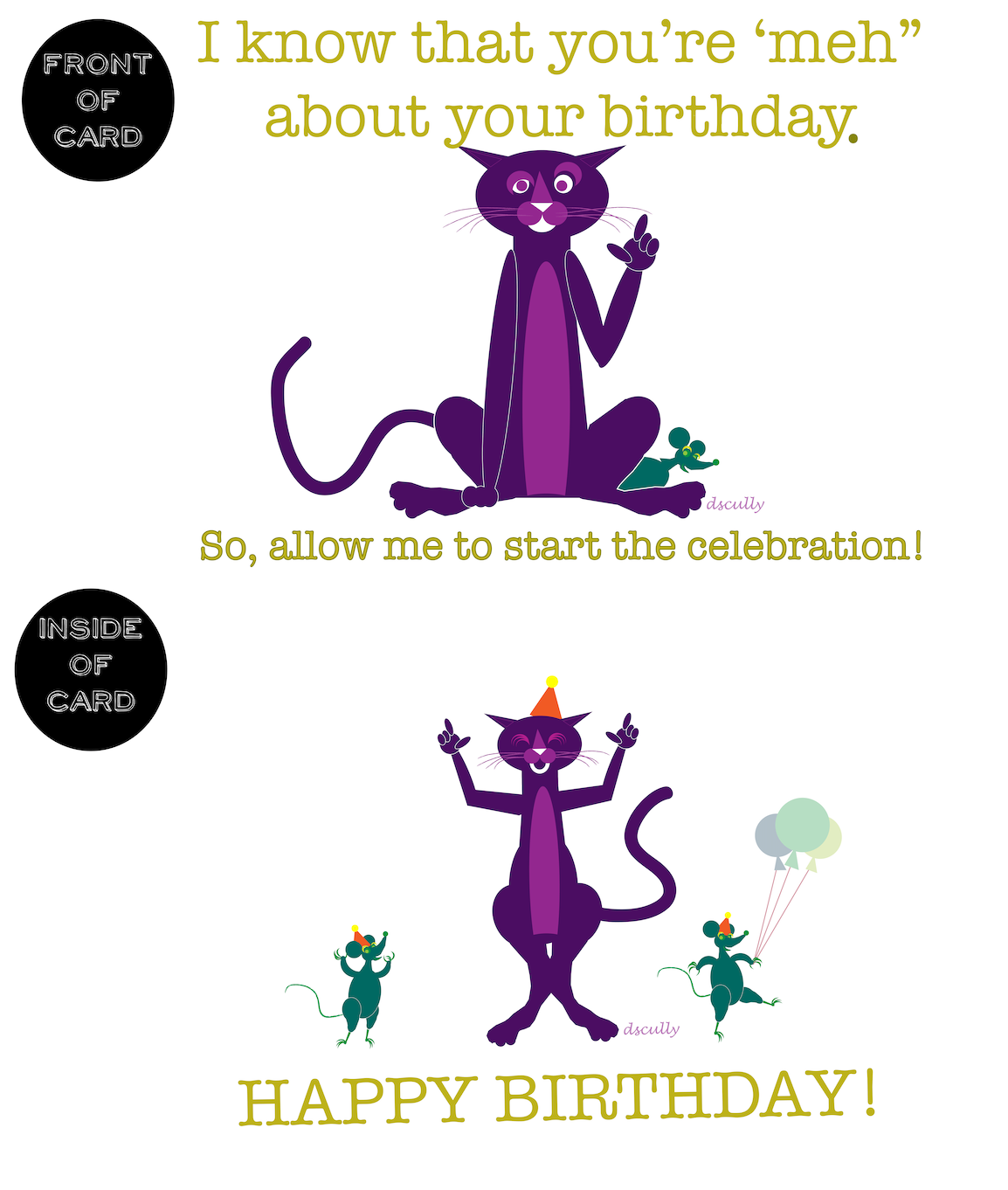 Animal Birthday Card_Cat