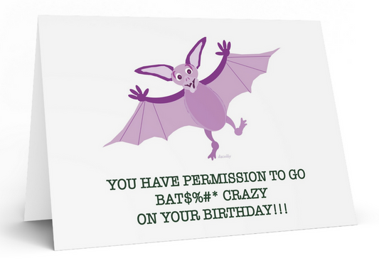 Animal Birthday Card_Vampire Bat