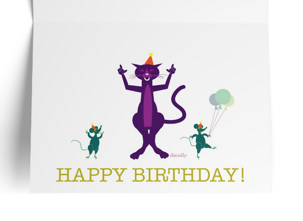 Animal Birthday Card_Cat