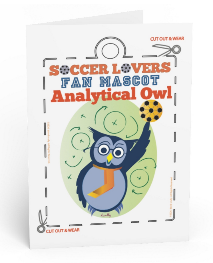 Soccer Fan Mascot- Analytical  Owl