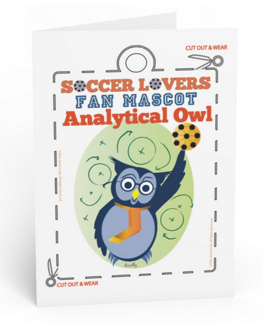 Soccer Fan Mascot- Analytical  Owl