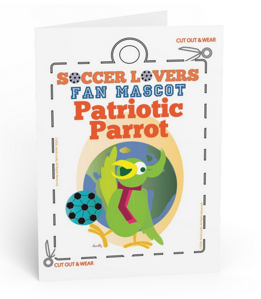 Soccer Fan Mascot- Patriotic Parrot