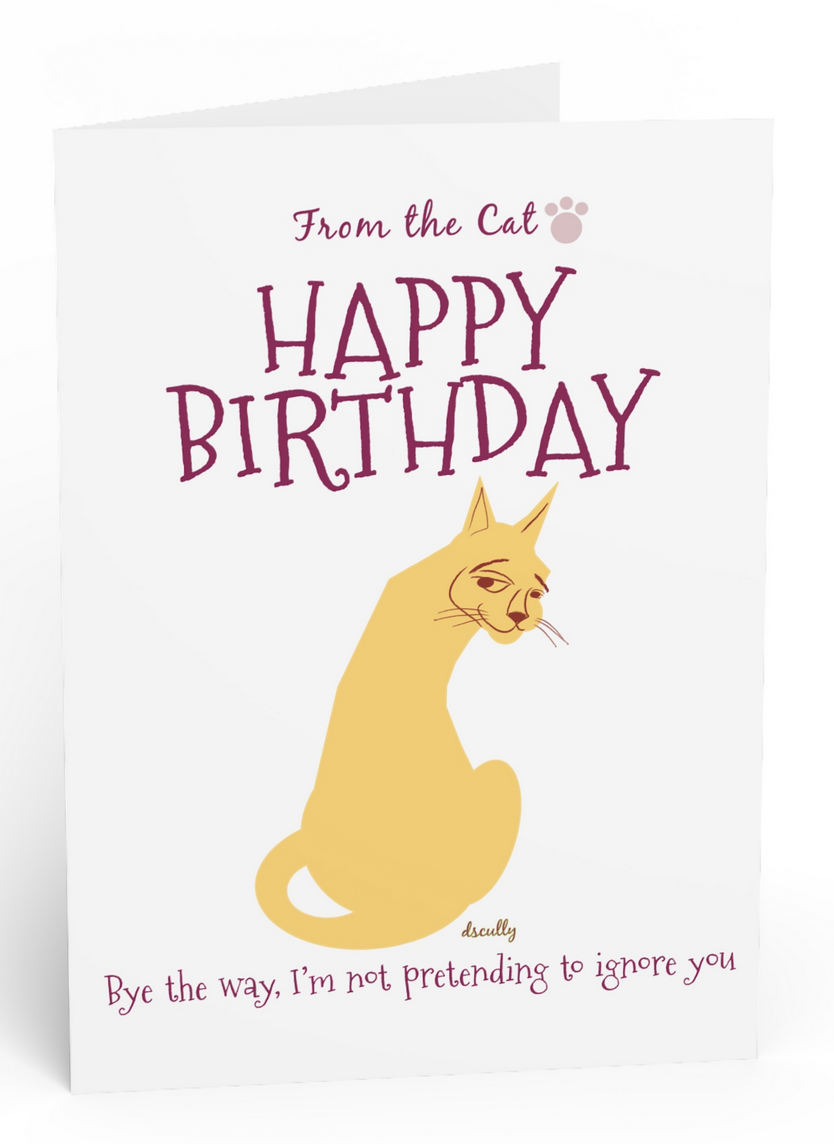 Cat Birthday Card_Rude Cat