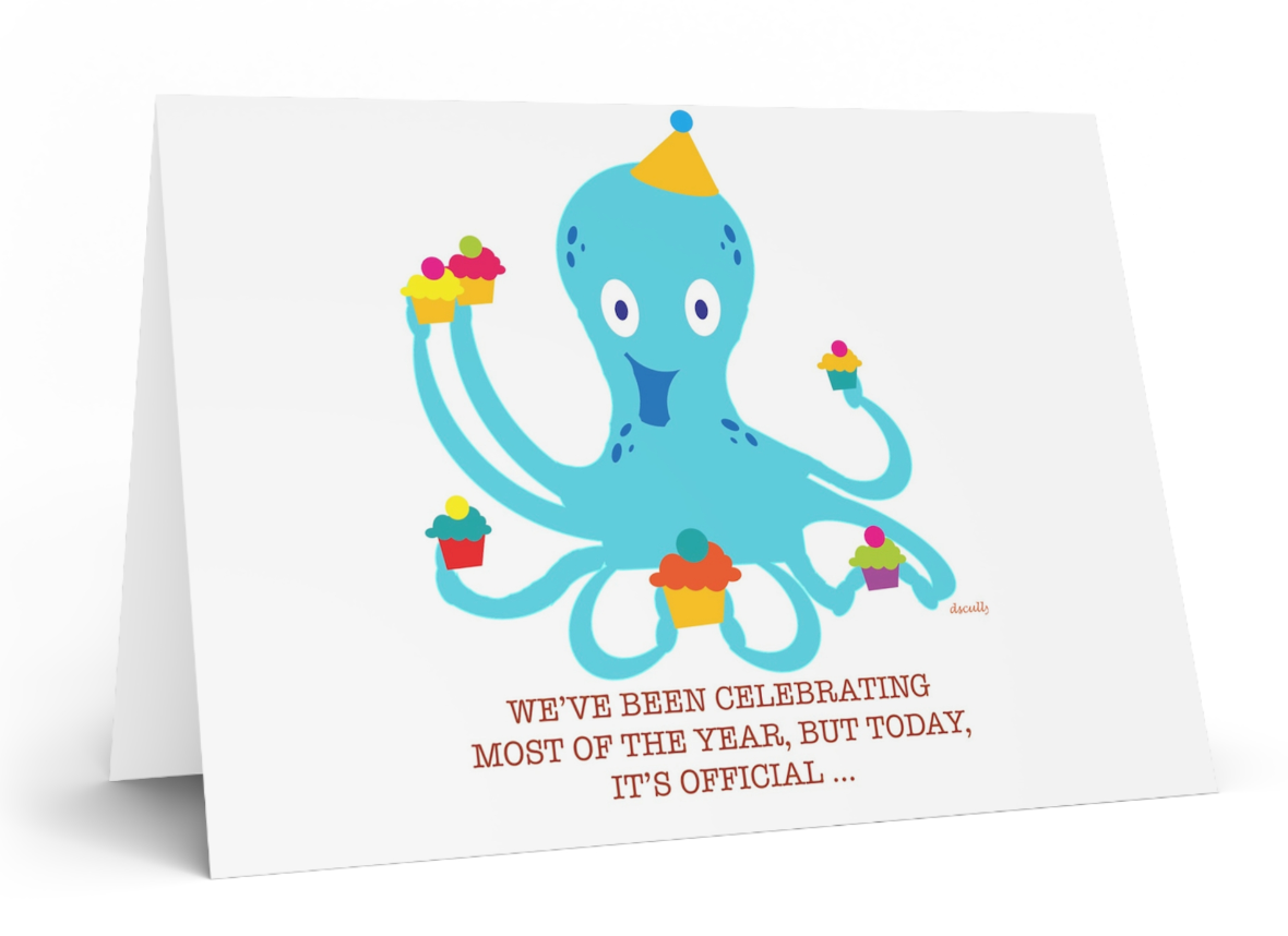 Animal Birthday Card_Octopus