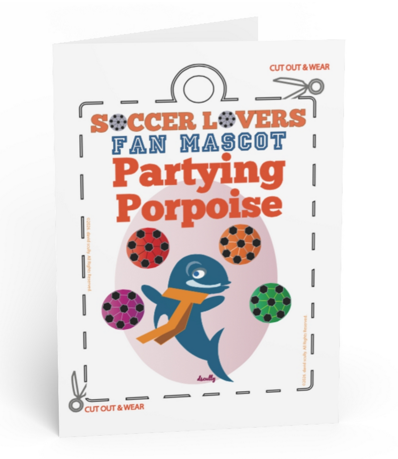 Soccer Fan Mascot- Partying Porpoise