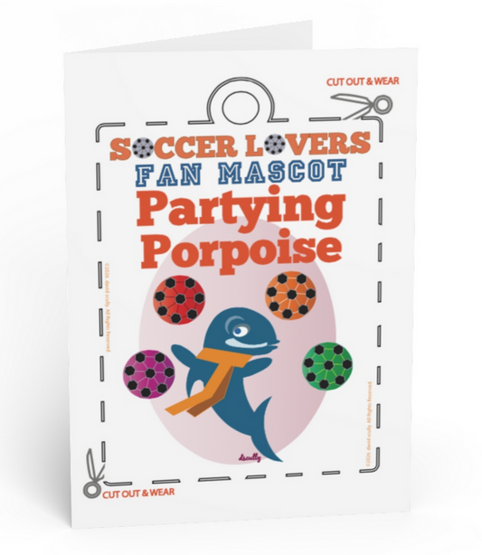 Soccer Fan Mascot- Partying Porpoise
