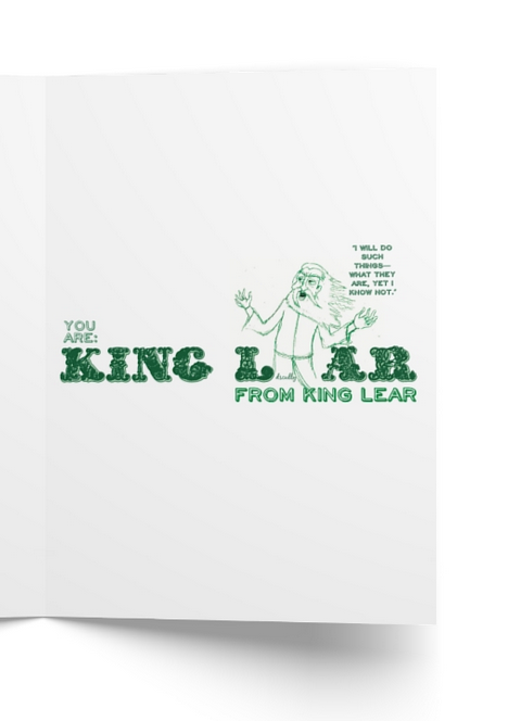 Shakespeare Card_Divo_King Lear