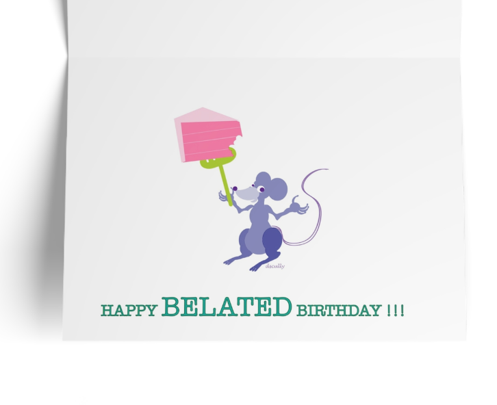 Animal Birthday Card_Cute Mouse