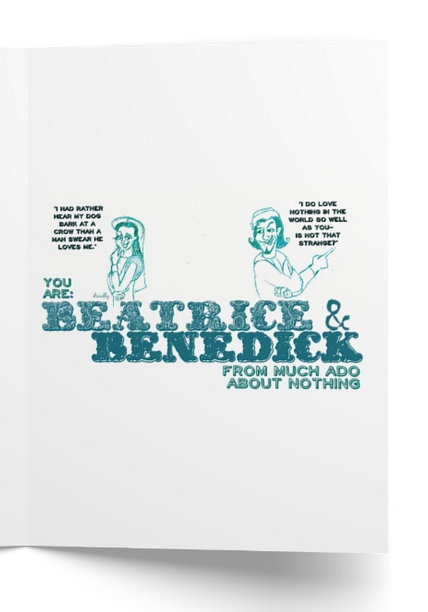 Shakespeare Card_Love_Beatrice & Benedick