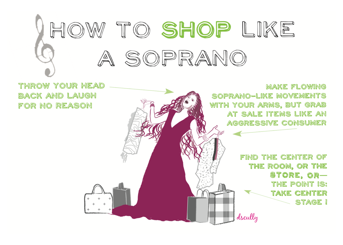 Arts themed card_SHOPPING SOPRANO