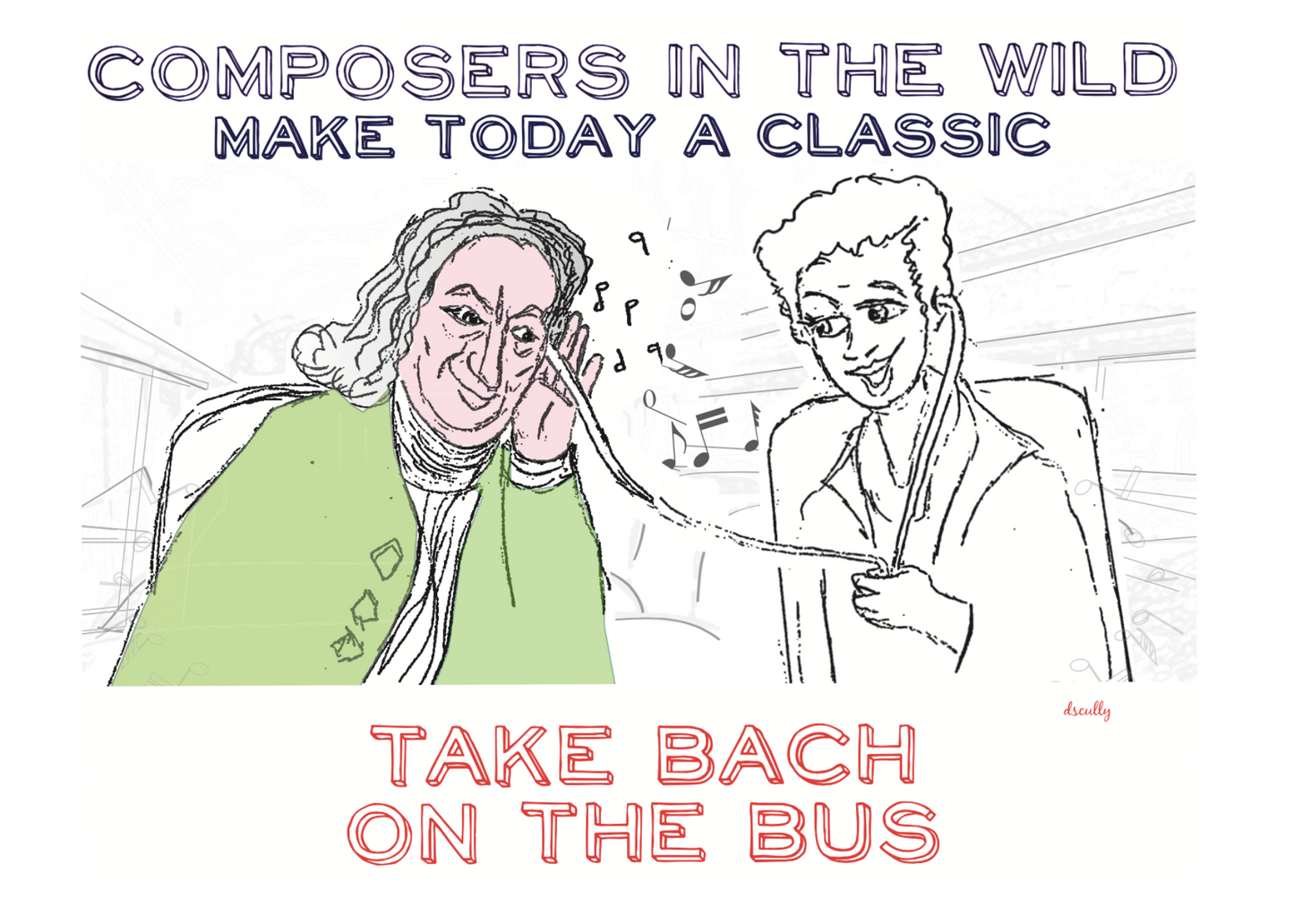 Arts themed card_ Bach Bus Ride