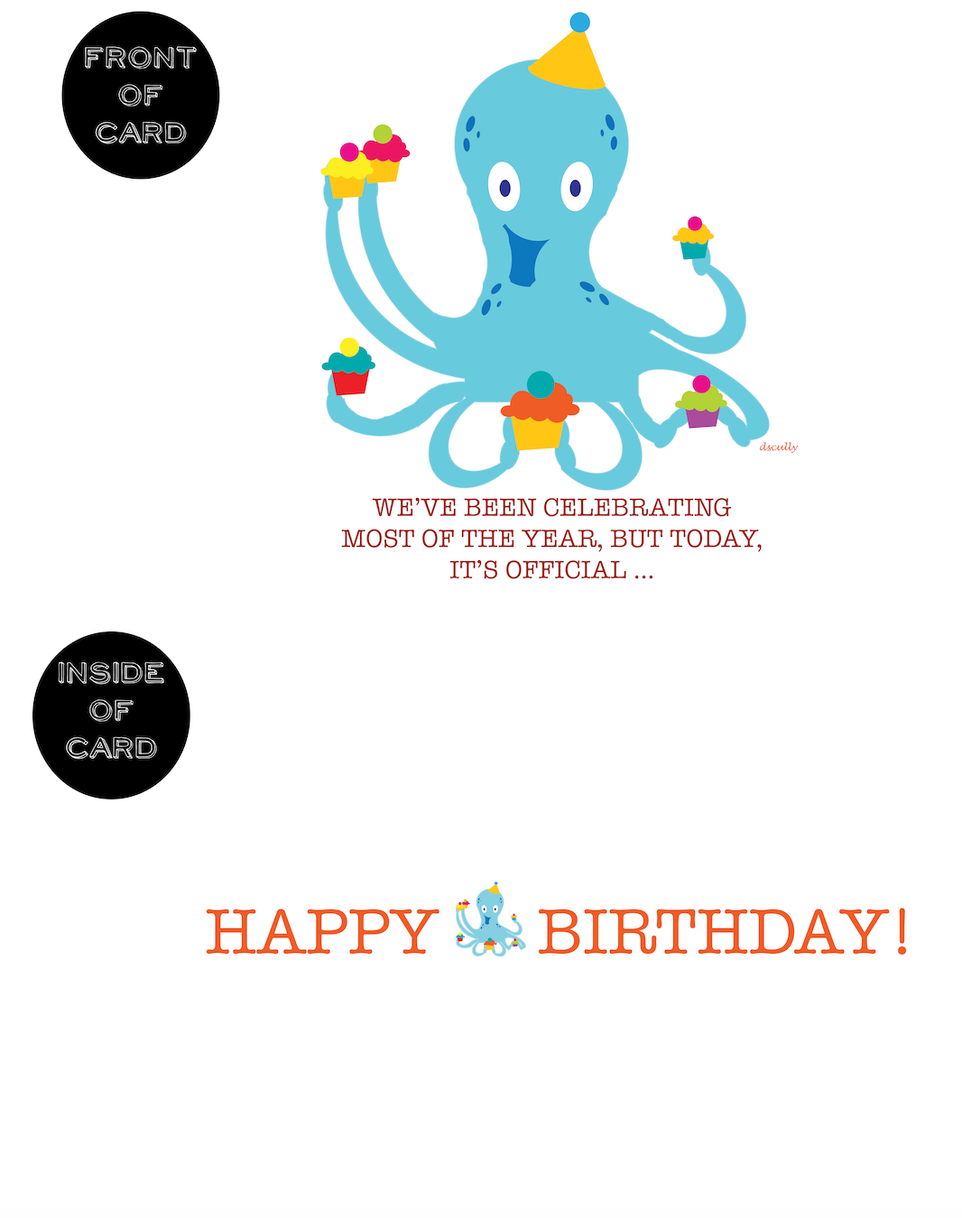 Animal Birthday Card_Octopus