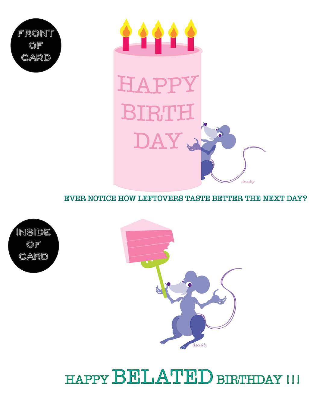 Animal Birthday Card_Cute Mouse