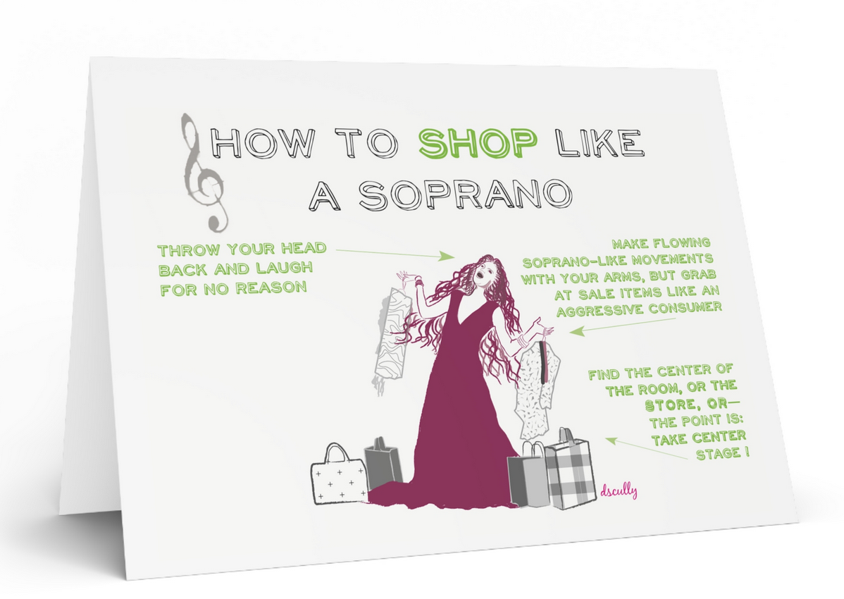 Arts themed card_SHOPPING SOPRANO