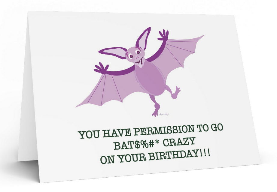 Animal Birthday Card_Vampire Bat