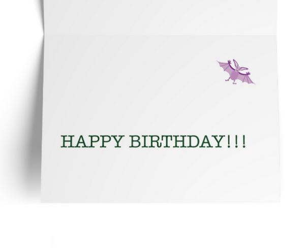 Animal Birthday Card_Vampire Bat