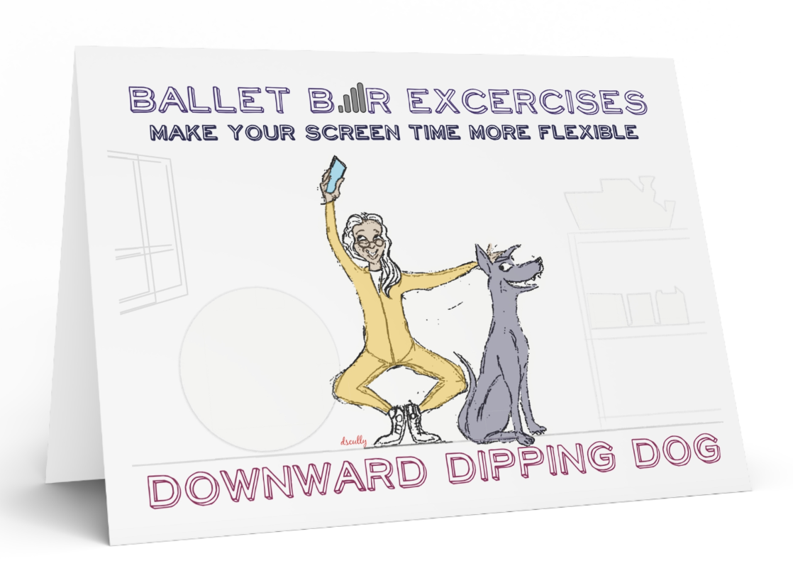 Arts themed card_DOWNWARD DIPPING DOG